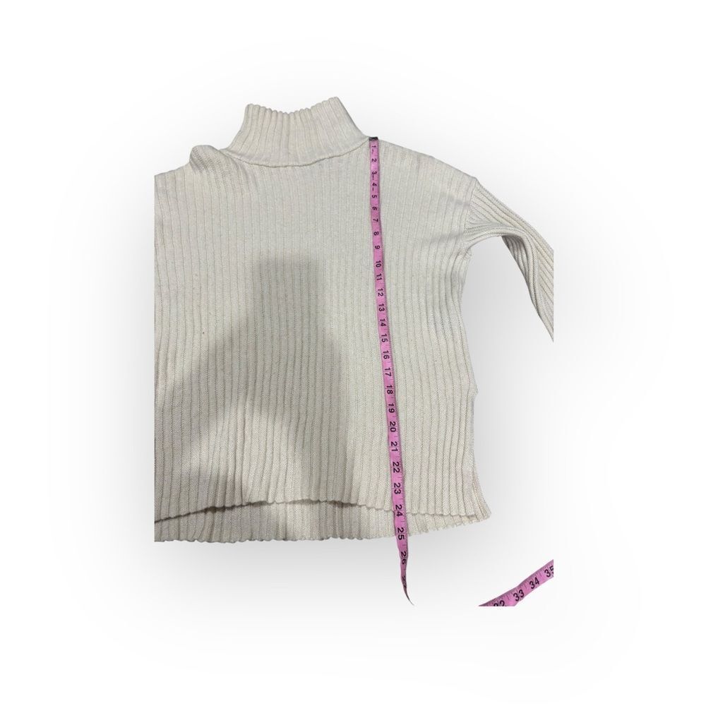 Theory Everly Slit Sweater in Merino Wool & Cashmere Cream Size Large - Picture 7 of 11